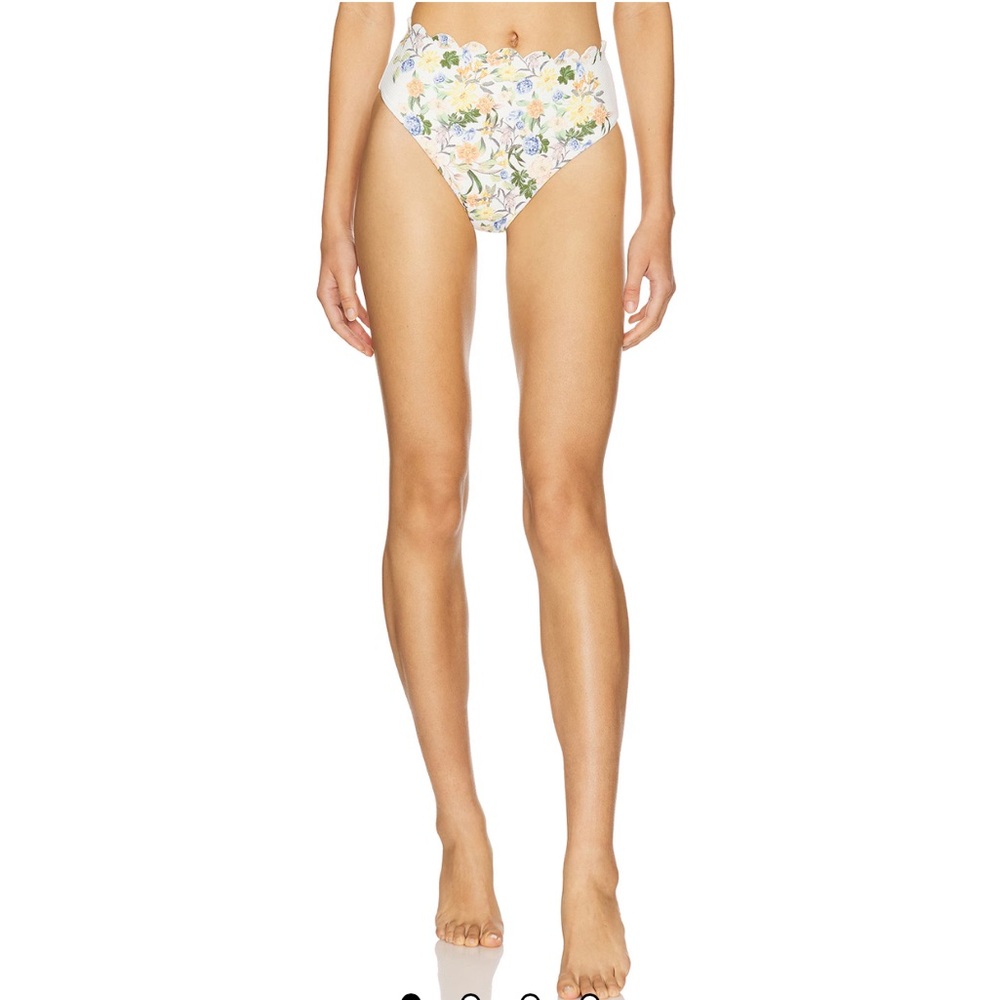 NEW Beach Riot Nessa Bikini Bottom in Buttercream Bloom Size Small